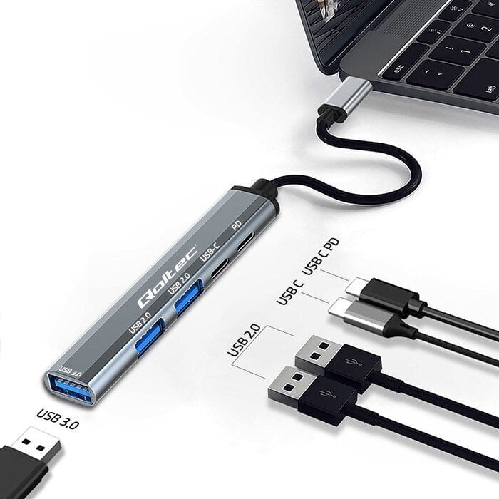 Qoltec 5in1 53790 цена и информация | USB adapterid ja jagajad | hansapost.ee