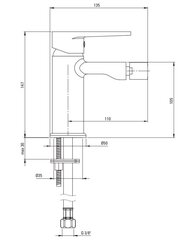 Deante bideesegisti Tubo BUT_030M, Chrome hind ja info | Vannitoa segistid | hansapost.ee