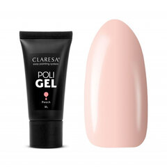 лак для ногтей - claresa poli gel peach, 30 г цена и информация | Оборудование для маникюра и педикюра | hansapost.ee