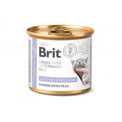 Brit Veterinary Diet Gastrointestinal с лососем и горохом, 200 г цена и информация | Brit Vet Для котов | hansapost.ee