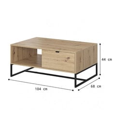 Diivanilaud AKL Furniture Amber AL104, pruun цена и информация | Журнальные столики | hansapost.ee