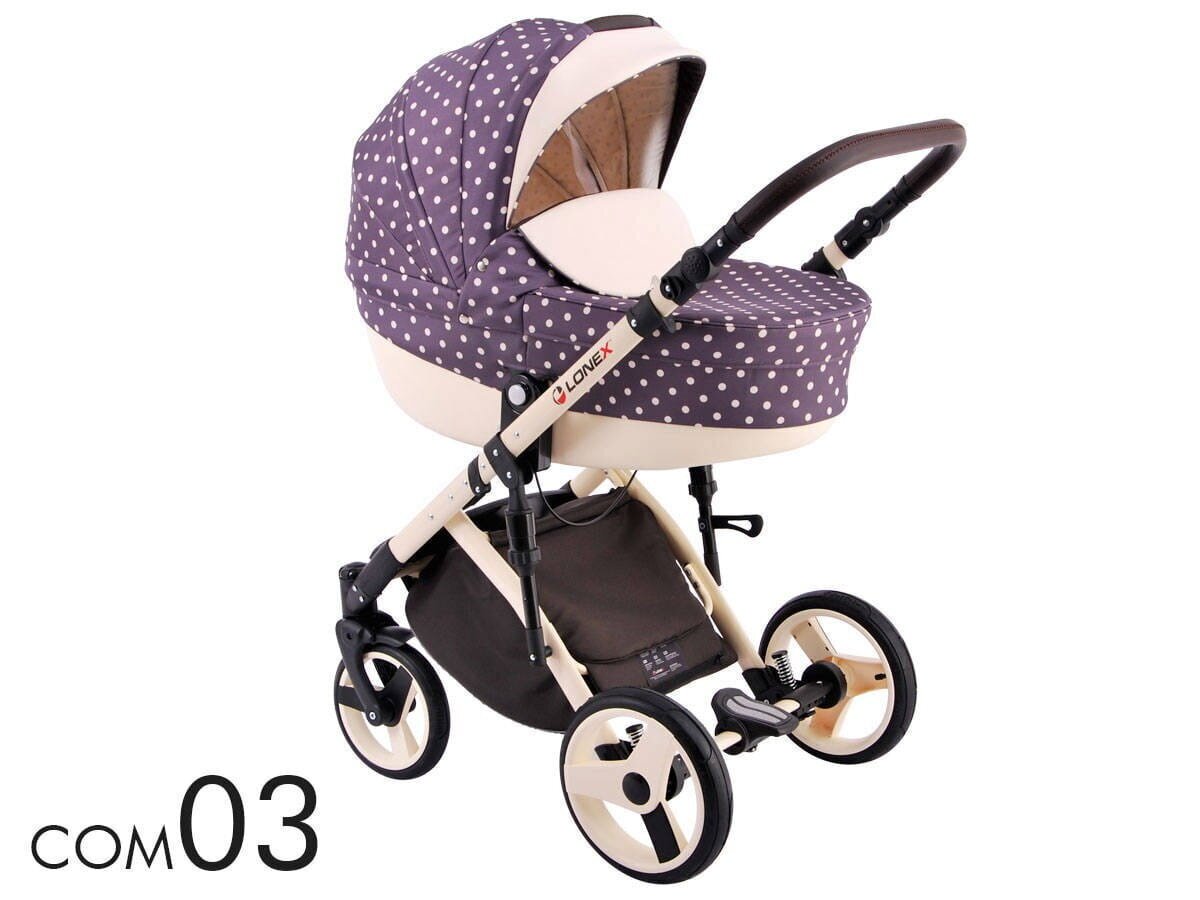 Universaalne lapsevanker Lonex Comfort Standart 2in1, COM03 purple цена и информация | Vankrid, jalutuskärud | hansapost.ee