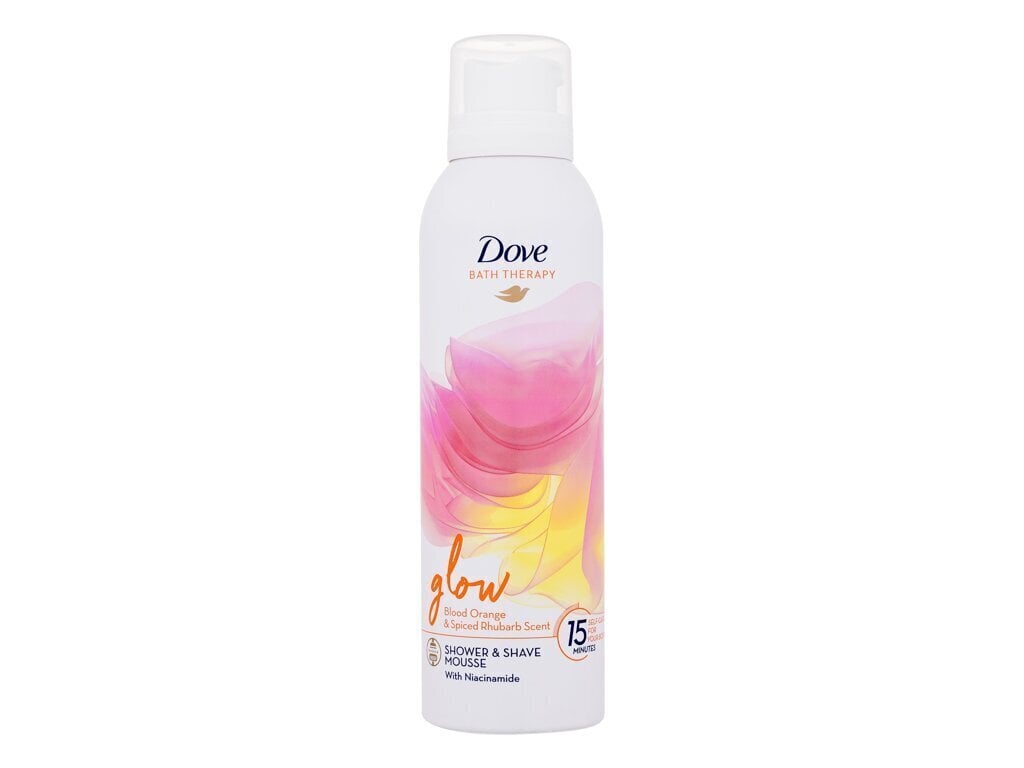 Duši- ja raseerimisgeel Dove Mousse Glow&amp;Shave, 200 ml цена и информация | Dušigeelid, õlid | hansapost.ee