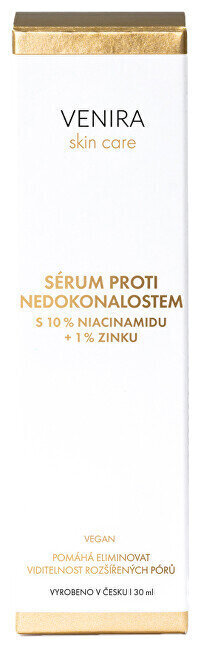 Näoseerum niatsiinamiidi ja tsingiga ebatäiuslikkuse vastu Venira, 30 ml цена и информация | Näoõlid, ampullid ja seerumid | hansapost.ee