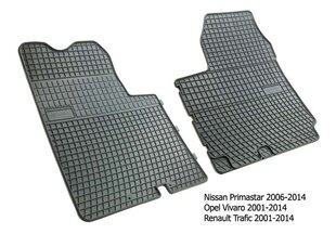 Резиновые коврики OPEL VIVARO/RENAULT TRAFIC/ NISSAN PRIMASTAR 2001-2014 цена и информация | Модельные резиновые коврики | hansapost.ee