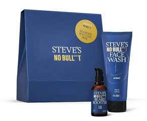 Habemehoolduskomplekt Steve's No Bull***t Bearded Routine Box meestele: habemekasvu kiirendav geel, 30 ml + puhastav näogeel, 100 ml hind ja info | Raseerimisvahendid | hansapost.ee