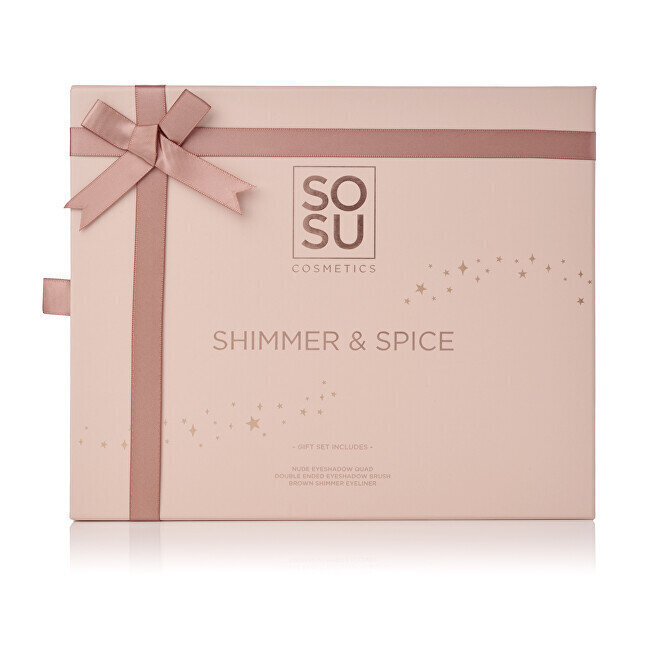 Dekoratiivkosmeetika komplekt Sosu Shimmer And Spice: lauvärvipalett Nude 1,2x4 g, + pruun silmalainer, 1,1 g + silmapintsel цена и информация | Lauvärvid, ripsmetušid ja silmapliiatsid | hansapost.ee