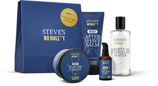 Raseerimiskomplekt Steve's No Bull***t Shaving Box Liberty 142 meestele: raseerimiseelne õli 50 ml + raseerimisvaht 100 ml + raseerimisjärgne palsam 100 ml + raseerimisjärgne seerum Liberty 142 100 ml hind ja info | Steve`s Parfüümid, lõhnad ja kosmeetika | hansapost.ee