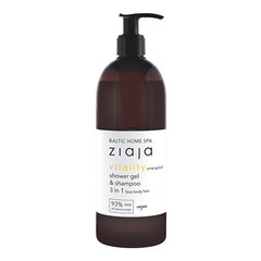 Гель для душа-шампунь Ziaja Vitality Shower Gel &amp; Shampoo 3In1, 500 мл цена и информация | Шампуни | hansapost.ee