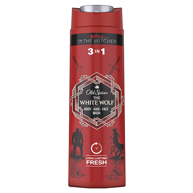 Dušigeel kehale-näole-juustele Old Spice White Wolf 3in1, 400 ml цена и информация | Dušigeelid, õlid | hansapost.ee