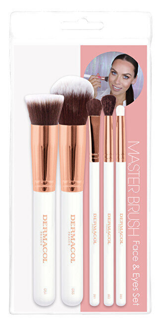 Meigipintslite komplekt Dermacol Master Brush D51, D55, D81, D82, D83, 5 tk hind ja info | Meigipintslid ja meigikäsnad | hansapost.ee