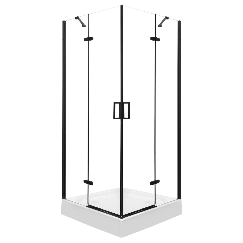 Dušikabiin Kerra Flow 90 Black, aluseta hind ja info | Dušikabiinid | hansapost.ee