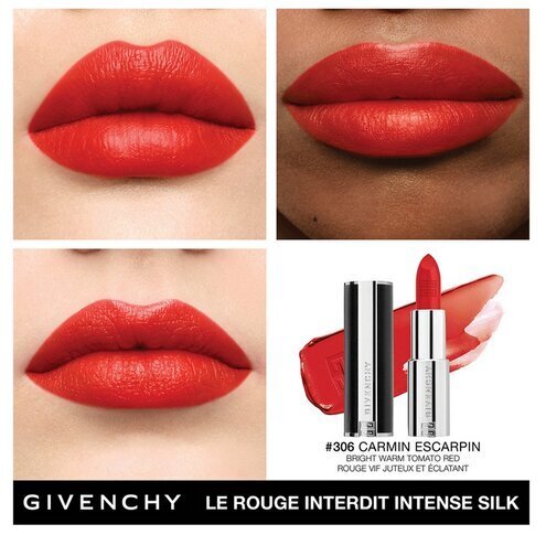 Huulepulk Givenchy Le Rouge Interdit Intense Silk, 306 Carmin Escarpin, 3.4 g hind ja info | Huulekosmeetika | hansapost.ee