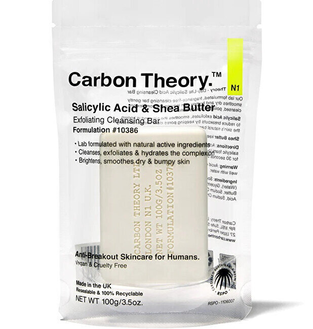 Puhastav näoseep Carbon Theory Day-Lite Salicylic Acid Exfoliating Bar, 100 g цена и информация | Näopuhastusvahendid | hansapost.ee