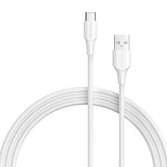 USB 2.0 A to USB-C 3A Cable Vention CTHWH 2m White цена и информация | Borofone 43757-uniw | hansapost.ee