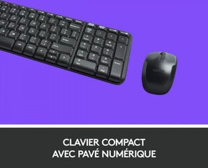 Клавиатура и беспроводная мышь Logitech MK220 французский AZERTY цена и информация | Клавиатура с игровой мышью 3GO COMBODRILEW2 USB ES | hansapost.ee