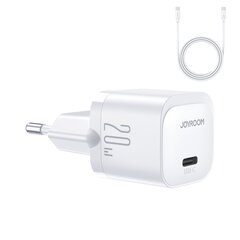 Mini charger USB C 20W PD Joyroom JR-TCF02 - White цена и информация | Зарядные устройства для телефонов | hansapost.ee