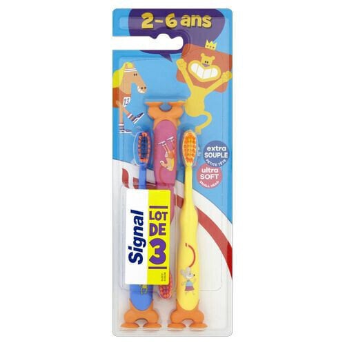 Pehme hambahari lastele Signal Kids Ultra Soft, 3 tk. hind ja info | Hambaharjad, hampapastad ja suuloputusvedelikud | hansapost.ee