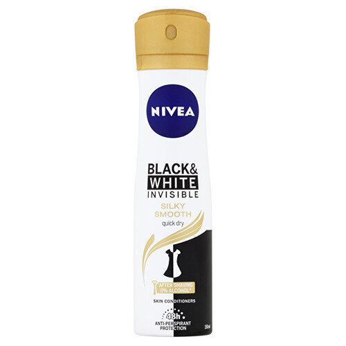 Deodorant Nivea Anti Spray Black & White Invisible Silk y Smooth, 200 ml цена и информация | Deodorandid | hansapost.ee