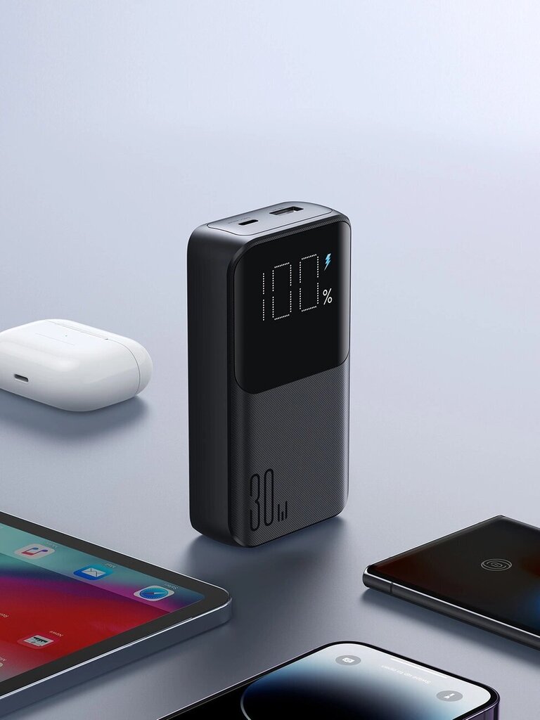 Joyroom powerbank 30W 10000mAh with built-in Lightning and USB-C cables black (JR-PBC06) цена и информация | Akupangad | hansapost.ee