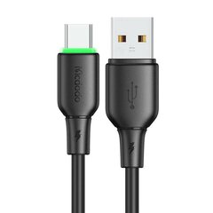 USB to USB-C Cable Mcdodo CA-4751 with LED light 1.2m (black) цена и информация | Кабели для телефонов | hansapost.ee