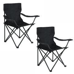 Кемпинговые стулья Anter, 2 шт, черный цвет, 80x49x49 см цена и информация | Anter Спорт, досуг, туризм | hansapost.ee