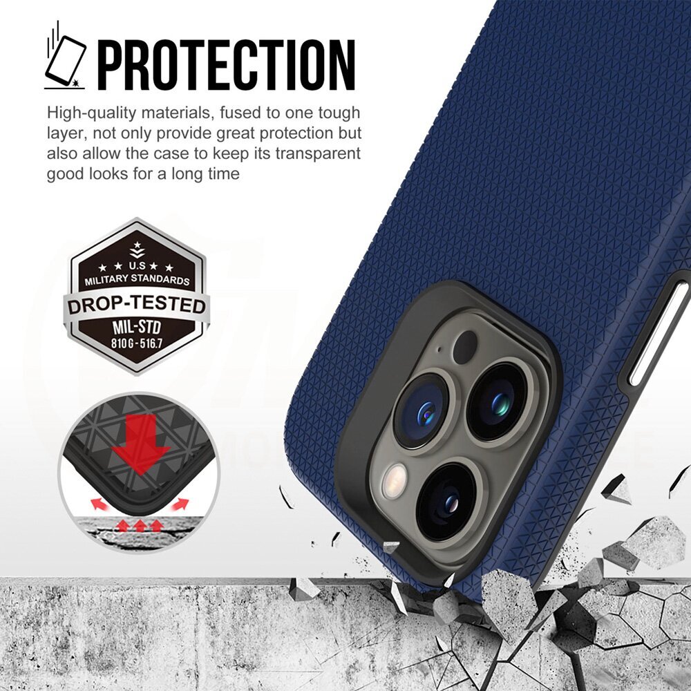 Vmax Triangle Case for iPhone 15 6,1" navy blue hind ja info | Telefonide kaitsekaaned ja -ümbrised | hansapost.ee