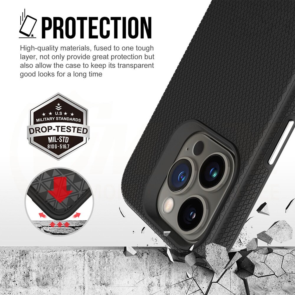 Vmax Triangle Case for Samsung Galaxy S23 black цена и информация | Telefonide kaitsekaaned ja -ümbrised | hansapost.ee