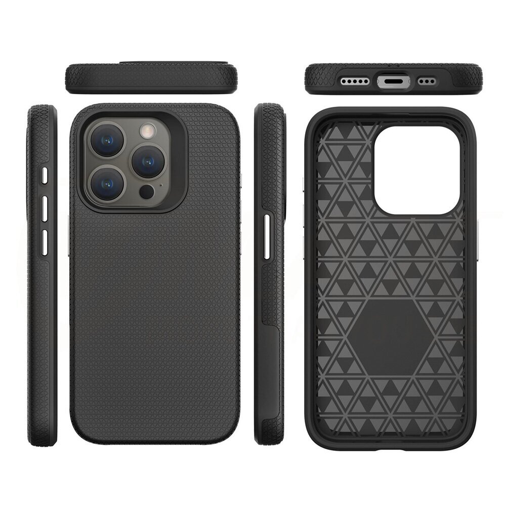 Vmax Triangle Case for Samsung Galaxy S23 Ultra black hind ja info | Telefonide kaitsekaaned ja -ümbrised | hansapost.ee