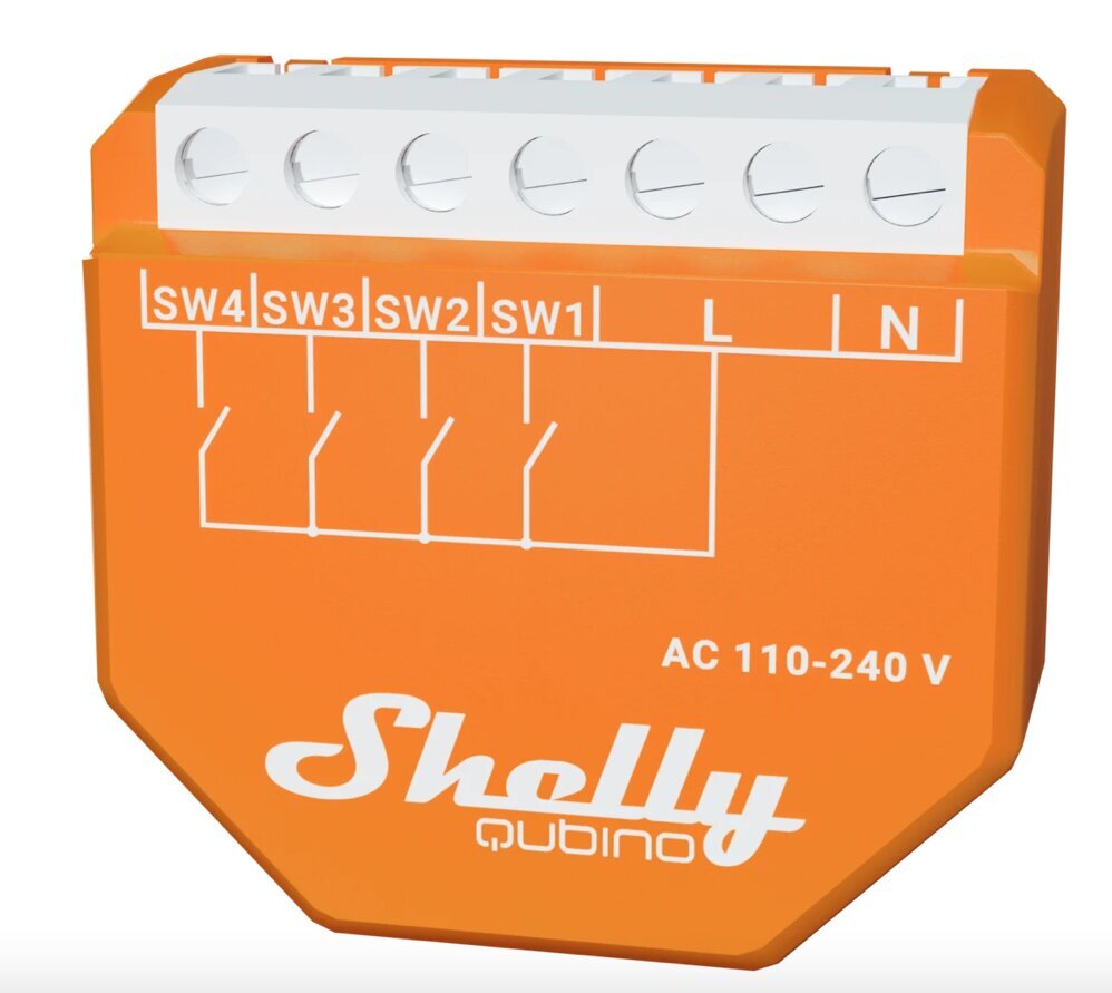 Digitaalsisendi kontroller Wifi Shelly Qubino Wave i4 цена и информация | Valvesüsteemid, kontrollerid | hansapost.ee