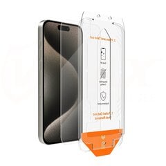 Vmax tempered glass easy install 2,5D Normal Glass for iPhone 15 Pro 6,1" цена и информация | Защитные пленки для телефонов | hansapost.ee