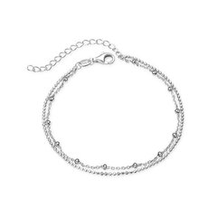 Beneto Минималистичный двойной серебряный браслет AGB735/21 цена и информация | Женские браслеты | hansapost.ee