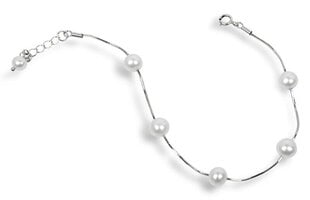 JwL Luxury Pearls Нежный браслет из натурального белого жемчуга JL0173 цена и информация | Женские браслеты | hansapost.ee