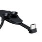 Kaabel USB2.0 A pistik - USB C-pistik, 1.2m telefonihoidjaga, must, nailonist punutud, BASEUS цена и информация | Mobiiltelefonide kaablid | hansapost.ee