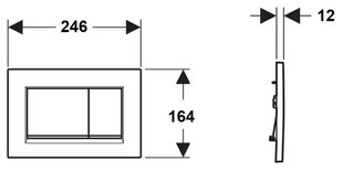 Клавиша смыва Geberit, Sigma 30, черный матовый черный-черный матовый 115.883.16.1 цена и информация | Принадлежности для унитазов, биде | hansapost.ee