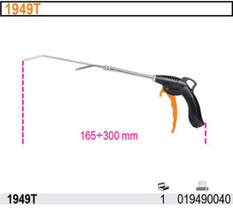 ПНЕВМАТИЧЕСКИЙ ПИСТОЛЕТ BETA С ТЕЛЕСКОПИЧЕСКИМ СОПЛОМ МОДЕЛЬ 1949T L 165–300 мм цена и информация | Механические инструменты | hansapost.ee