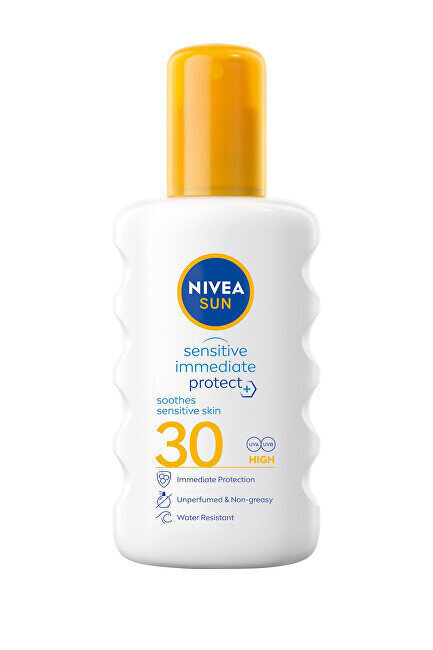 Päikesekreem Nivea Sun Sensitive SPF 30 sun spray, 200 ml цена и информация | Päikesekaitse ja päevitusjärgsed kreemid | hansapost.ee