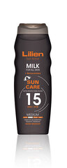 Päikesekaitsekreem Lilien Sun Active Milk SPF 15, 200 ml цена и информация | Кремы от загара | hansapost.ee