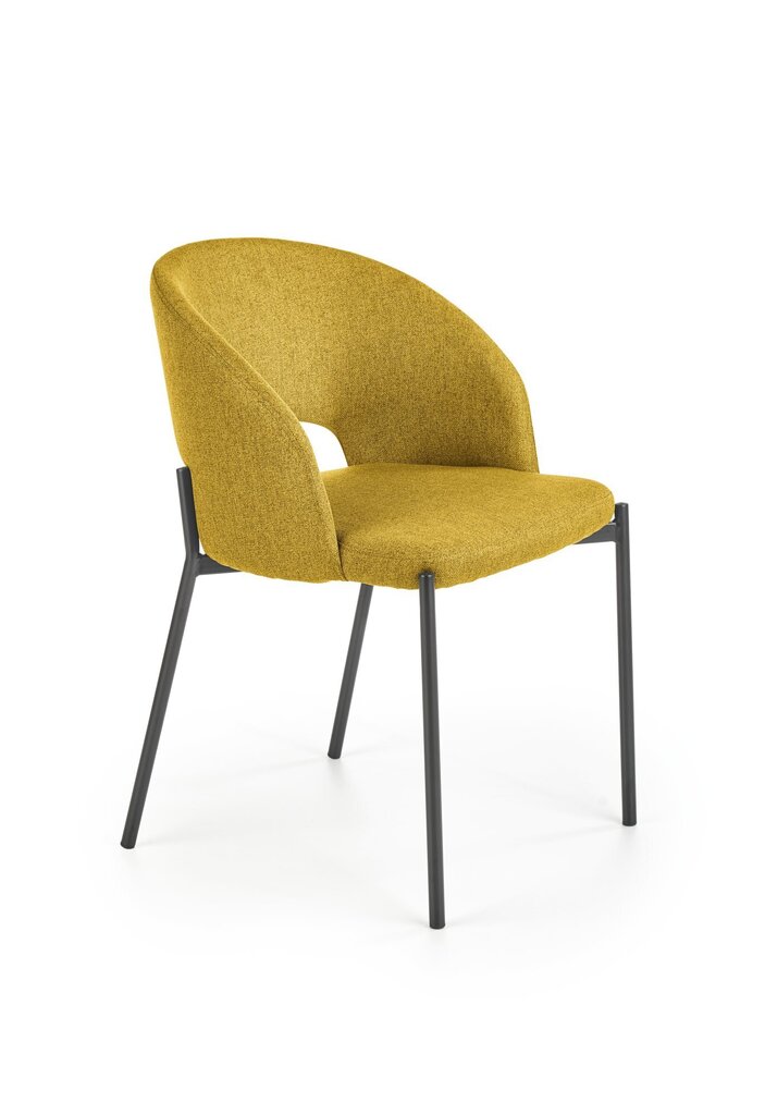 2 tooli komplekt Halmar K373, kollane/must hind ja info | Köögitoolid, söögitoolid | hansapost.ee