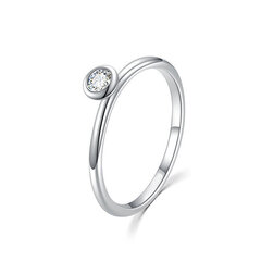 MOISS Очаровательное серебряное кольцо с прозрачным цирконом R00019 цена и информация | Кольцо | hansapost.ee