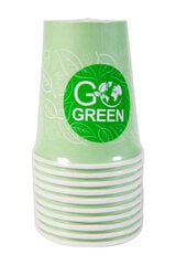 Orgaanilise Go Green klaasid, 250 ml, 10 tk. hind ja info | Ühekordsed nõud ja söögiriistad | hansapost.ee