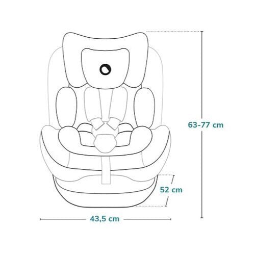 Turvatool Lionelo Lavender i-Size, 9-36 kg, Grey Stone hind ja info | Turvatoolid ja turvahällid | hansapost.ee