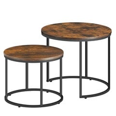 Комплект из 2-х кофейных столиков Leobert, коричневый/черный цена и информация | Журнальные столики | hansapost.ee