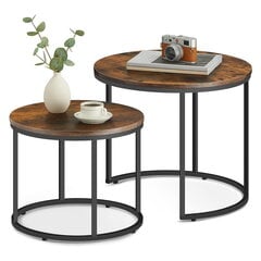 Комплект из 2-х кофейных столиков Leobert, коричневый/черный цена и информация | Журнальные столики | hansapost.ee