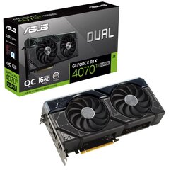 Asus Dual GeForce RTX 4070 Ti Super OC Edition (DUAL-RTX4070TIS-O16G) hind ja info | Videokaardid | hansapost.ee