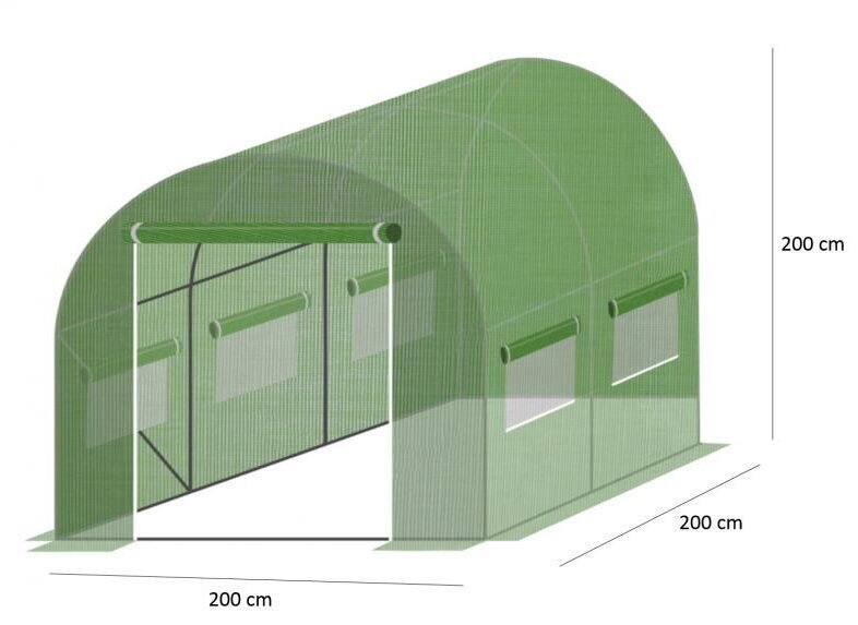 Kasvuhoone 2x2 m hind ja info | Kasvuhooned ja peenrakastid | hansapost.ee