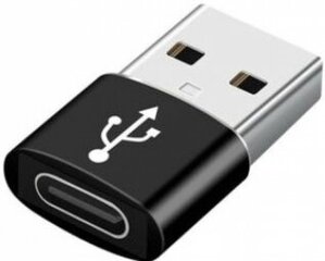 Adapter Gembird USB AM to Type-C Female Black hind ja info | USB adapterid ja jagajad | hansapost.ee
