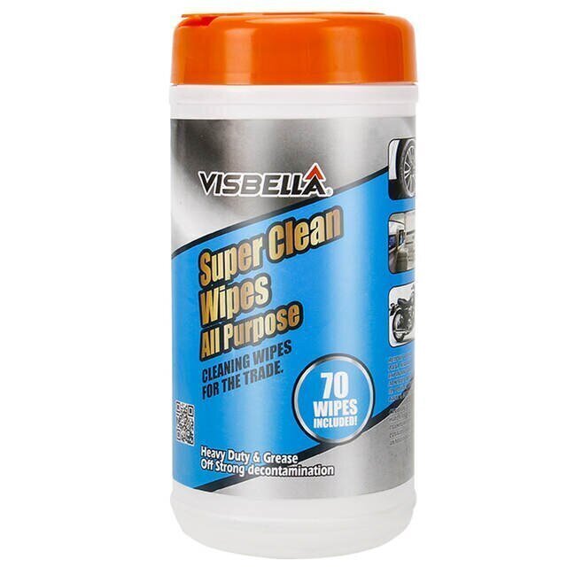 VISBELLA SuperClean universaalsed niisked puhastuslapid 70tk hind ja info | Autokeemia | hansapost.ee