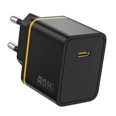 AOHI Wall charger A325 USB-C 30W (black) цена и информация | Зарядные устройства для телефонов | hansapost.ee