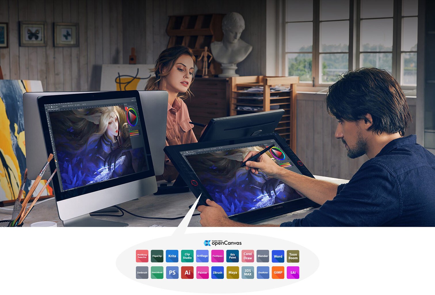 Graafikatahvel XP-Pen Artist 24 Pro hind ja info | Digitaalsed joonistustahvlid | hansapost.ee